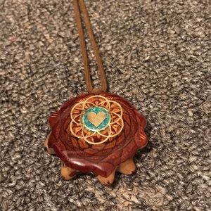 Third eye pinecone necklace